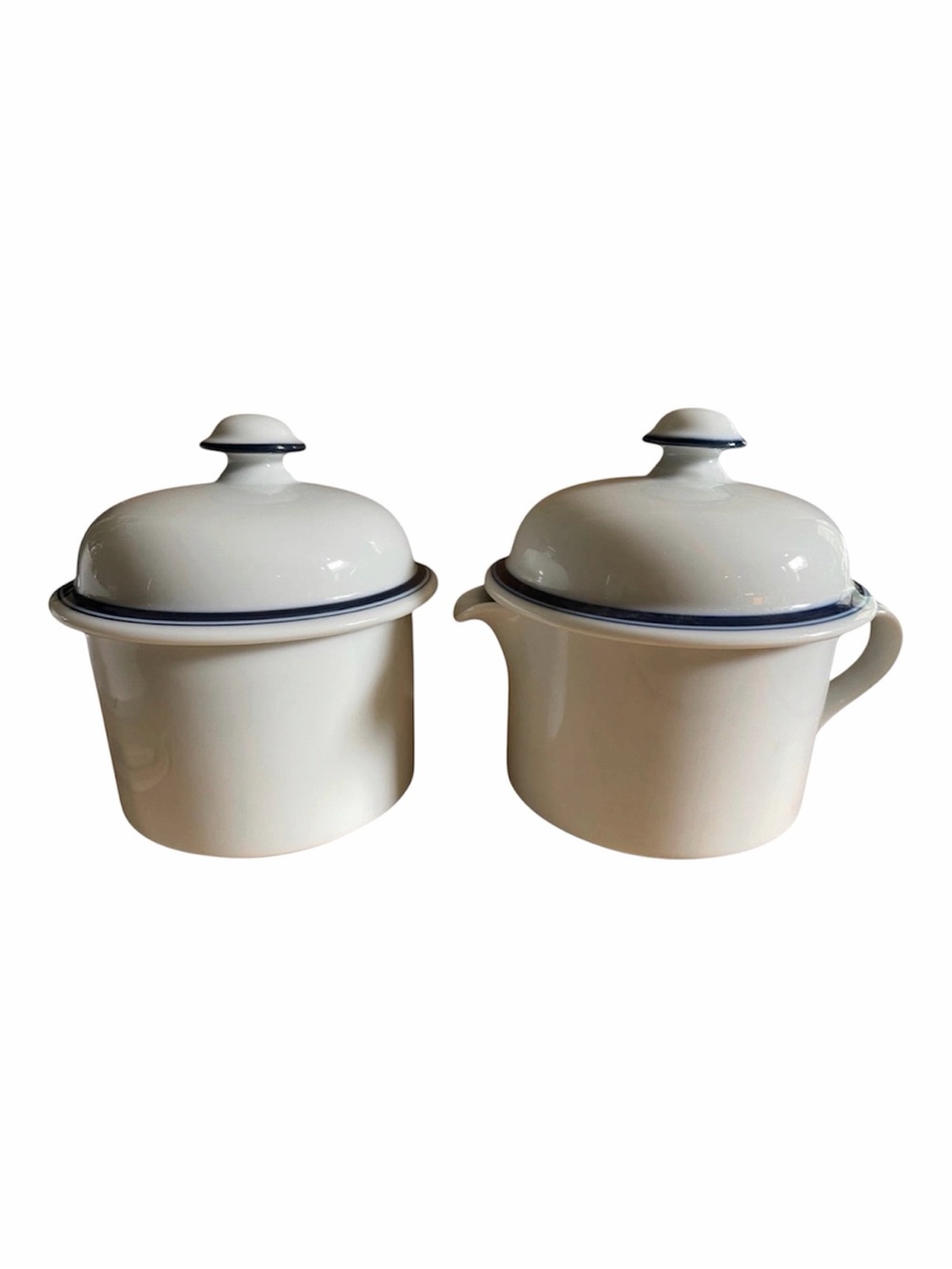 Dansk Bistro Christianshavn Blue - Vintage Cream & Sugar Jar Lid Set Replacement